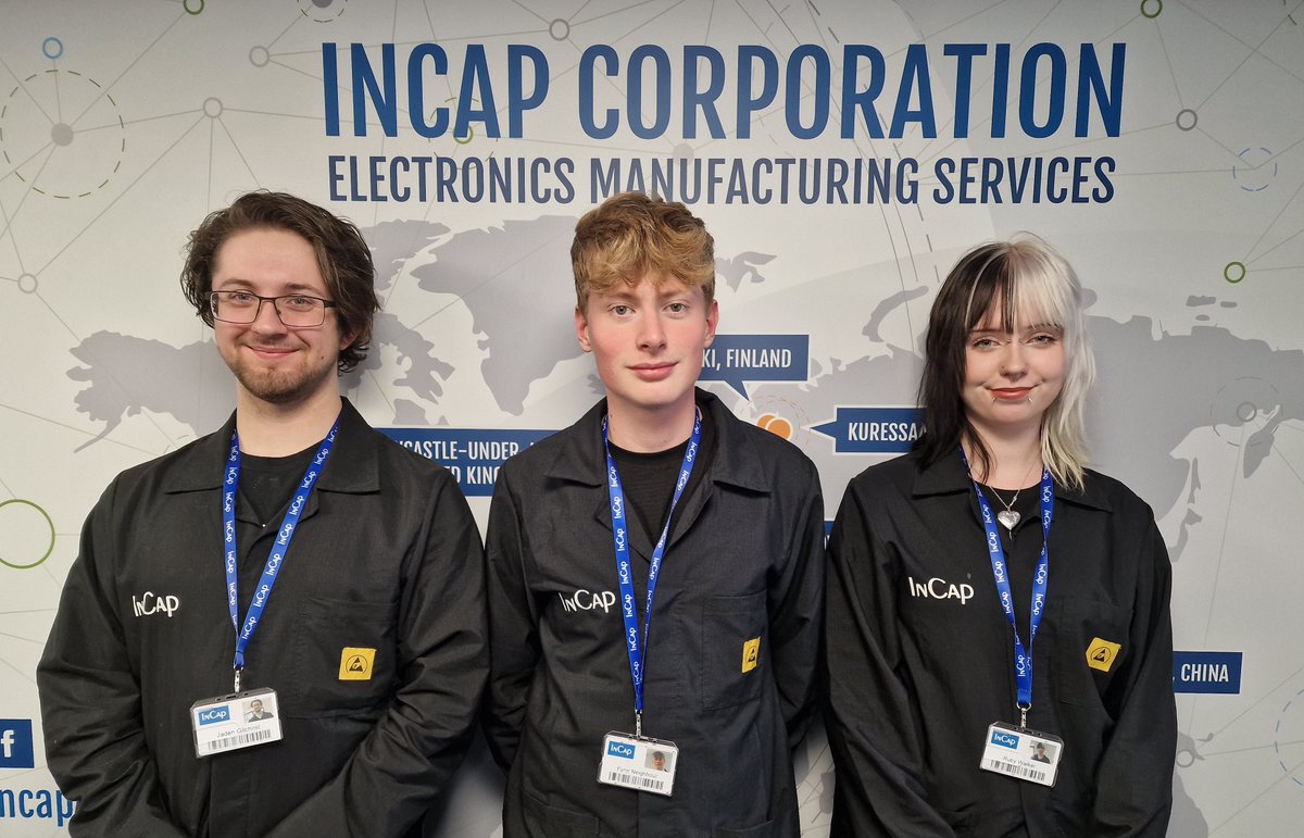 incap_group's tweet image. 🌟 Meet our new apprentices at #IncapUK!
This autumn, we welcomed Jaden, Fynn, and Ruby – three young talents. From robotics and electrical installation to hands-on PCB assembly, each of them brings unique skills, interests, and curiosity to our team.
👉incapcorp.com/meet-the-appre…