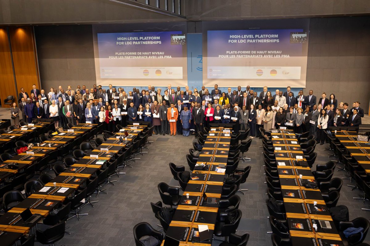 EIF4LDCs's tweet image. ✨ About yesterday… 

The High-Level Platform for LDC Partnerships gathered a chorus of diverse voices to spotlight the EIF&apos;s impact and the road ahead, with fresh commitments to harness trade for inclusive &amp;amp; sustainable growth in LDCs.

More👉 bit.ly/3VZiAup