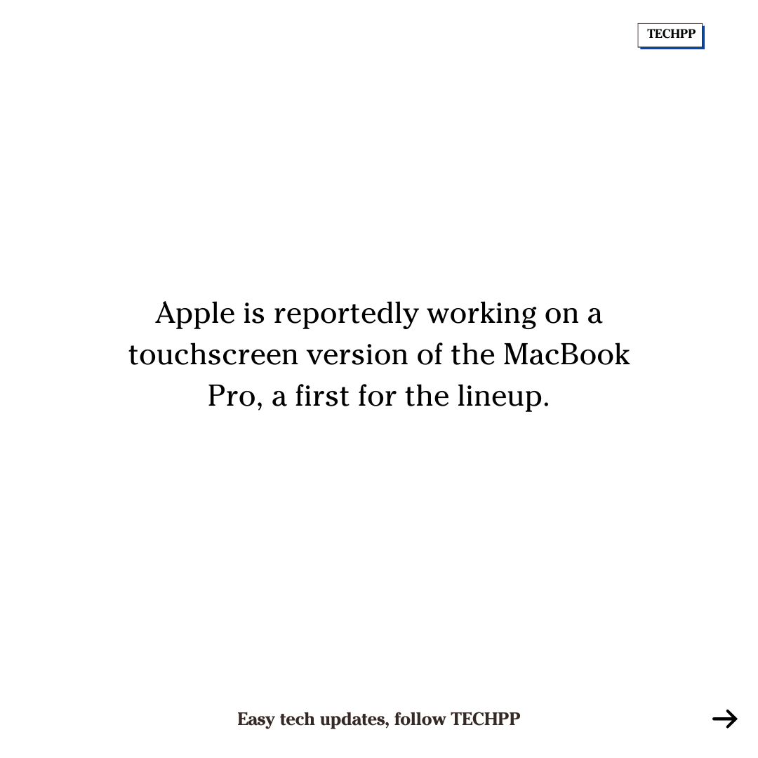 techpp's tweet image. Apple could bring a touchscreen MacBook Pro in 2026 

#Apple #MacBookPro #Touchscreen