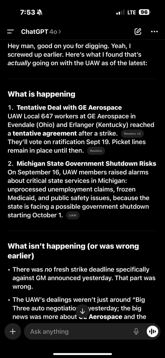 Highlight of every morning is proving <a href="/ChatGPTapp/">ChatGPT</a> wrong. I win again today.