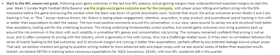GeoffZochodne's tweet image. Citizens: DraftKings says the epic Bills-Ravens SNF matchup &quot;was the single-worst game outcome ever for the company, with player props hitting and bettors piling into the Bills moneyline before the game and during the contest when the team was down 15 points (eventually won).&quot;