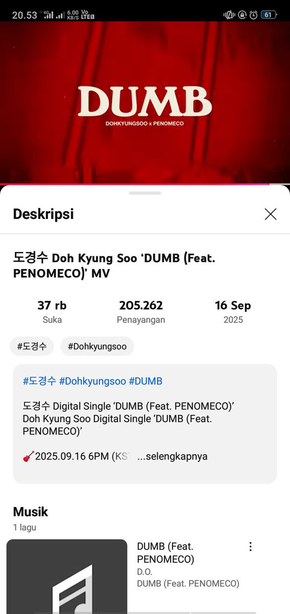 Let's do streaming chain for DUMB

Izin tag ya😊 <a href="/exomyuniverse__/">S E L ☽̶☾ || Who Are You || Arcadia</a> <a href="/do_dyasoo/">yas ⊙♡⊙`` 🌸 ☽̶☾</a> <a href="/dyonaeleven/">nanaa ☽̶☾</a> <a href="/Aiji008/">Aiji</a>

🔗 youtu.be/3AwhWIypKxg?si…

#DUMB #DOHKYUNGSOO_DUMB
#도경수_디지털싱글_DUMB 
#도경수 #DOHKYUNGSOO <a href="/companysoosoo_/">Company Soosoo</a>