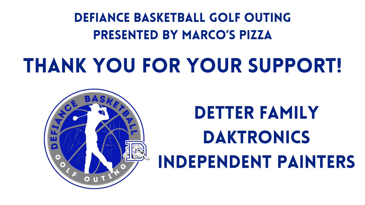 Thanks to Wes Detter and the entire Detter Family, Will Batt at Daktronics and Kane Wagner at Independent Painters for donating toward our golf outing August 2nd.  Three Bulldogs giving back!  We appreciate you!