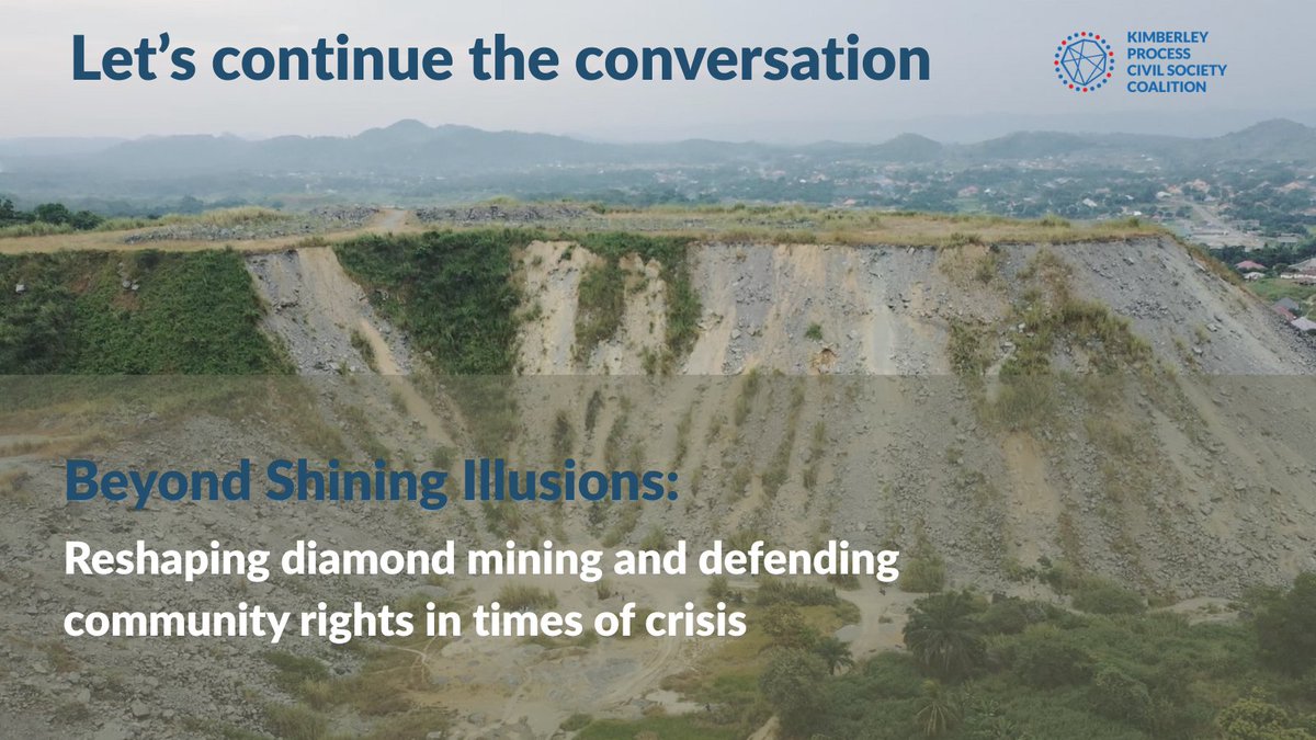 KP_CivilSocietyCoalition (@kpcivilsociety1) on Twitter photo 𝐋𝐞𝐭'𝐬 𝐜𝐨𝐧𝐭𝐢𝐧𝐮𝐞 𝐭𝐡𝐞 𝐜𝐨𝐧𝐯𝐞𝐫𝐬𝐚𝐭𝐢𝐨𝐧!
🗓️ On Tuesday, 9 September, the KP CSC hosted a webinar « Beyond Shining Illusions: Reshaping Diamond Mining and Defending Community Rights in Times of Crisis ».
We would like to thank our speakers for their powerful 𝐋𝐞𝐭'𝐬 𝐜𝐨𝐧𝐭𝐢𝐧𝐮𝐞 𝐭𝐡𝐞 𝐜𝐨𝐧𝐯𝐞𝐫𝐬𝐚𝐭𝐢𝐨𝐧!
🗓️ On Tuesday, 9 September, the KP CSC hosted a webinar « Beyond Shining Illusions: Reshaping Diamond Mining and Defending Community Rights in Times of Crisis ».
We would like to thank our speakers for their powerful