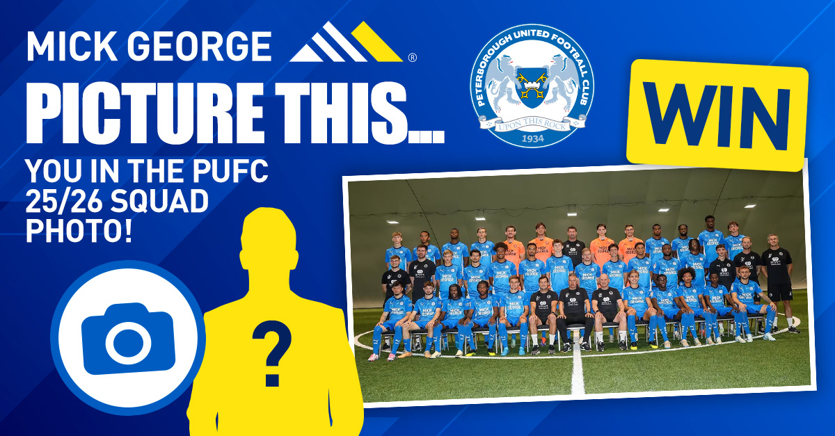 mickgeorgeltd's tweet photo. 👀@theposh fans it's that time of the year again.. 

📸The squad photo!

🤔Want to be a part of it?

To be in with the chance of joining the first team for your very own squad photo:

✅Like & Share

✅Follow Us

⚠️Please note: The squad photo will be taken at the Weston Homes Stadium on Tuesday 23rd September and the winner of this giveaway will need to ensure they are available to take part.

💙Good luck! Winner will be announced later this week!