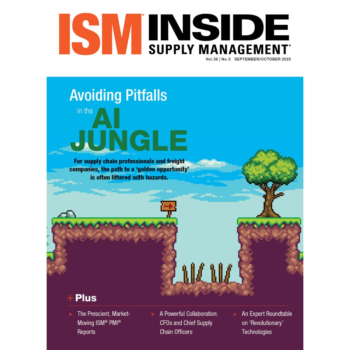 ism's tweet image. The Sept./Oct. issue of Inside Supply Management® focuses on data and technology, with a look at navigating an #AI jungle, the value of the @ISM® PMI® Reports and benefits of a CFO-CSCO collaboration. Also: a roundtable discussion on tech. Check it out at ismworld.org/magazine.