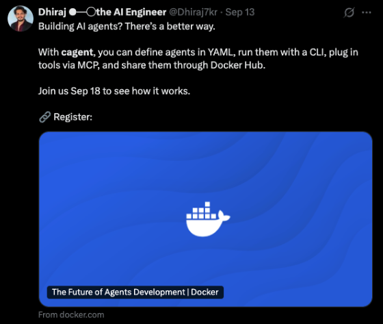 Docker tweet media
