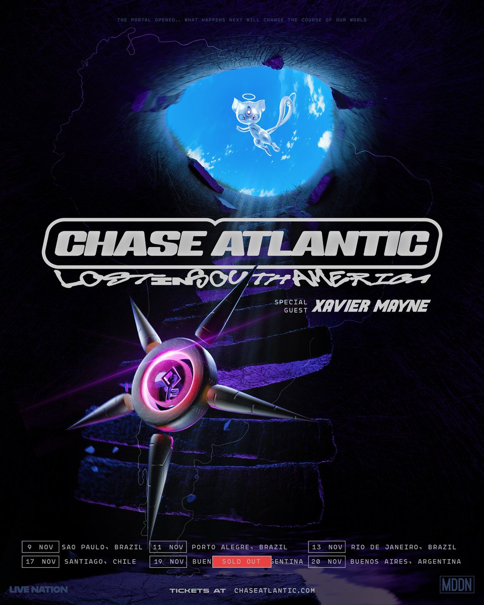 ARGENTINA NIGHT 2 ON-SALE NOW 🇦🇷

NIGHT 1 SOLD OUT - LIMITED TICKETS &amp; VIP REMAINING TO ALL OTHER SHOWS 

W/ SPECIAL GUEST <a href="/itsxaviermayne/">XAVIER MAYNE</a> 

TICKETS AVAILABLE AT CHASEATLANTIC.COM