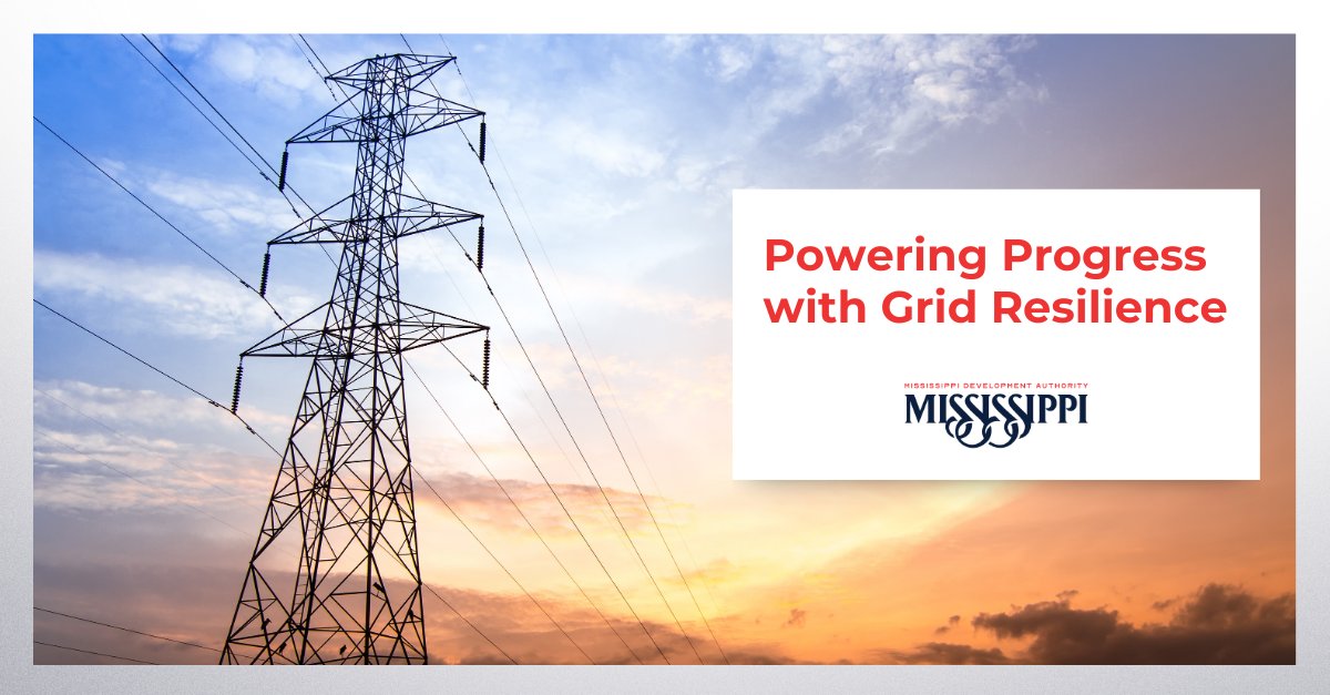 Resilient grids = resilient growth.

Mississippi launches new energy infrastructure grants to deliver reliable, affordable power for industries statewide. ⚡ 

Learn more: bit.ly/2Yu9vQl