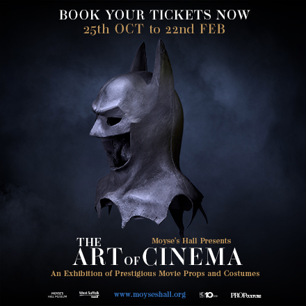 The iconic cowl created for #MichaelKeaton in Tim Burton’s 1989 #Batman  is coming to #WestSuffolk as part of an exciting exhibition next month. 
Tickets are now on sale at orlo.uk/FteqL for our #SciFiAndActionExhibition and #TheArtOfCinema at Moyse's Hall Museum.