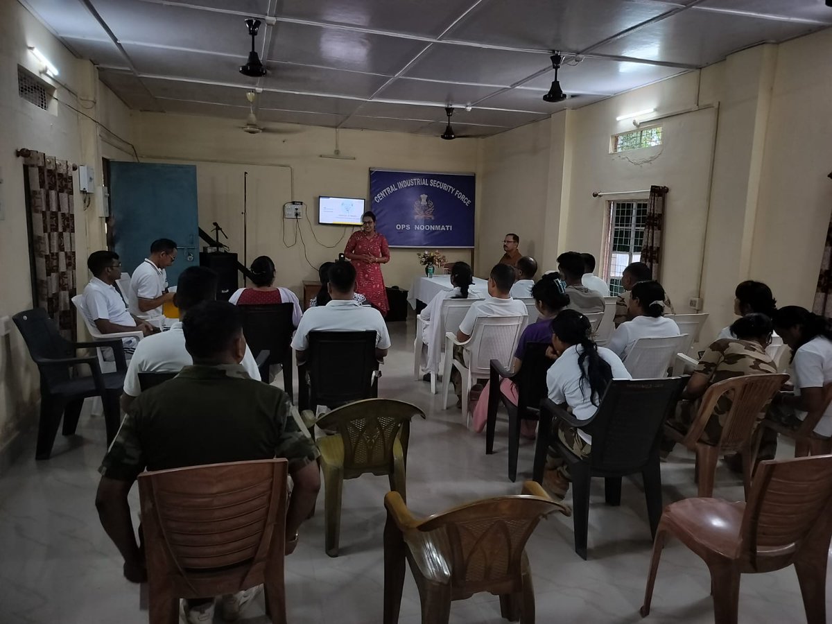 CISFNORTHEAST's tweet photo. Mental Health Awareness Session by ABET (Project Mann) at CISF UNIT OPS NOONMATI
An interactive session focused on stress, resilience & emotional well-being. Because mental fitness matters too!
#MentalHealth #CISF #ProjectMann
@HMOIndia @CISFHQrs @PIB_India @OilIndiaLimited https://t.co/V0IdFwARn4