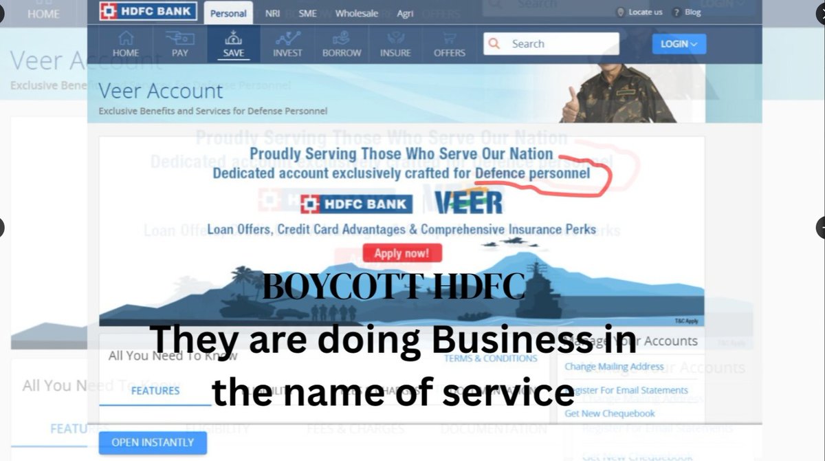 Krishan_P1's tweet image. As a regular Indian, I salute our armed forces for their bravery. HDFC&apos;s derogatory words are a disgrace to the nation. Close your accounts today! #BoycottHDFC #DisrespectToCRPF #InsultToForcesIsInsultToNation