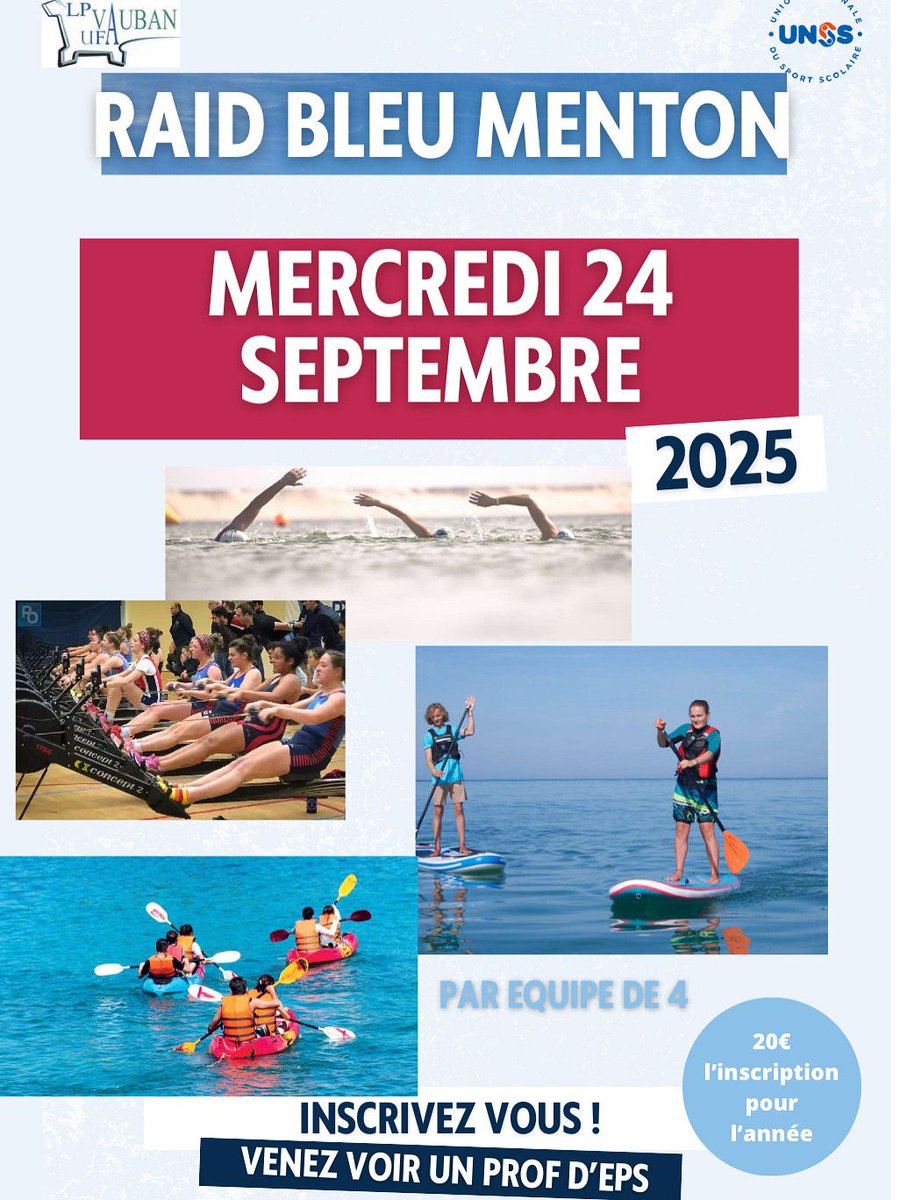 Le SPORT pour se dépenser et réussir à VAUBAN grâce à notre association sportive dynamique pour tous les élèves (externes et internes). Musculation,Hyrox , futsal et step ! Participation à plusieurs raids sportifs fédérateurs et thématiques !Faire du sport et bien vivre à VAUBAN!
