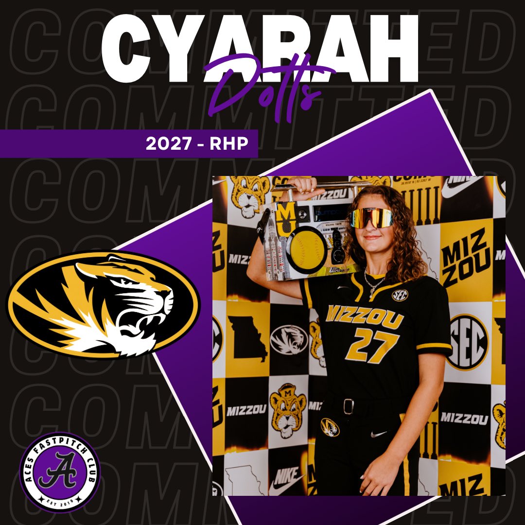 Aces Softball (@aces_softballkc) on Twitter photo Big congratulations to <a href="/CyarahDotts/">Cyarah dotts</a> and her family on her commitment to <a href="/MizzouSoftball/">Mizzou Softball</a> in the SEC. Proud and excited!! Getting a difference maker on the mound! Time to work! MIZ
#trusttheprocess #DBA #setthestandard
<a href="/LineDsoftball/">Line Drive Media</a> <a href="/SoftbalAmerica/">Softball America</a> <a href="/ExtraInningSB/">EXTRA INNING SOFTBALL</a> Big congratulations to <a href="/CyarahDotts/">Cyarah dotts</a> and her family on her commitment to <a href="/MizzouSoftball/">Mizzou Softball</a> in the SEC. Proud and excited!! Getting a difference maker on the mound! Time to work! MIZ
#trusttheprocess #DBA #setthestandard
<a href="/LineDsoftball/">Line Drive Media</a> <a href="/SoftbalAmerica/">Softball America</a> <a href="/ExtraInningSB/">EXTRA INNING SOFTBALL</a>