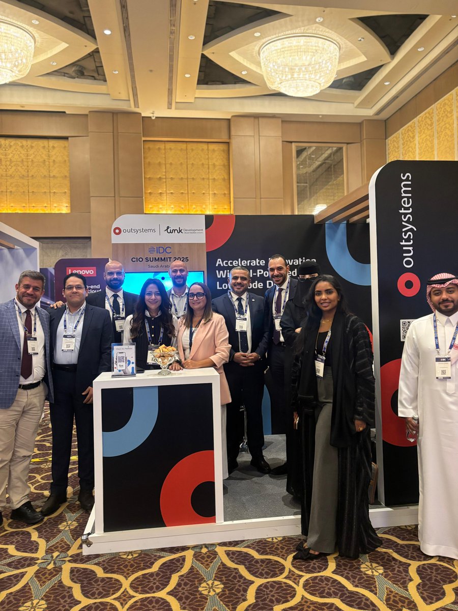 linkdevelopment's tweet image. What an incredible first day at IDC CIO Summit 2025! Link Development and @OutSystems connected with amazing technology leaders and industry visionaries at Four Seasons Hotel, Riyadh.

The conversations around AI-powered enterprise transformation have been inspiring. From…