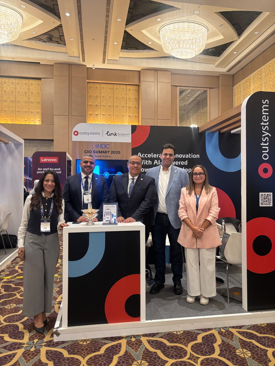 linkdevelopment's tweet image. What an incredible first day at IDC CIO Summit 2025! Link Development and @OutSystems connected with amazing technology leaders and industry visionaries at Four Seasons Hotel, Riyadh.

The conversations around AI-powered enterprise transformation have been inspiring. From…