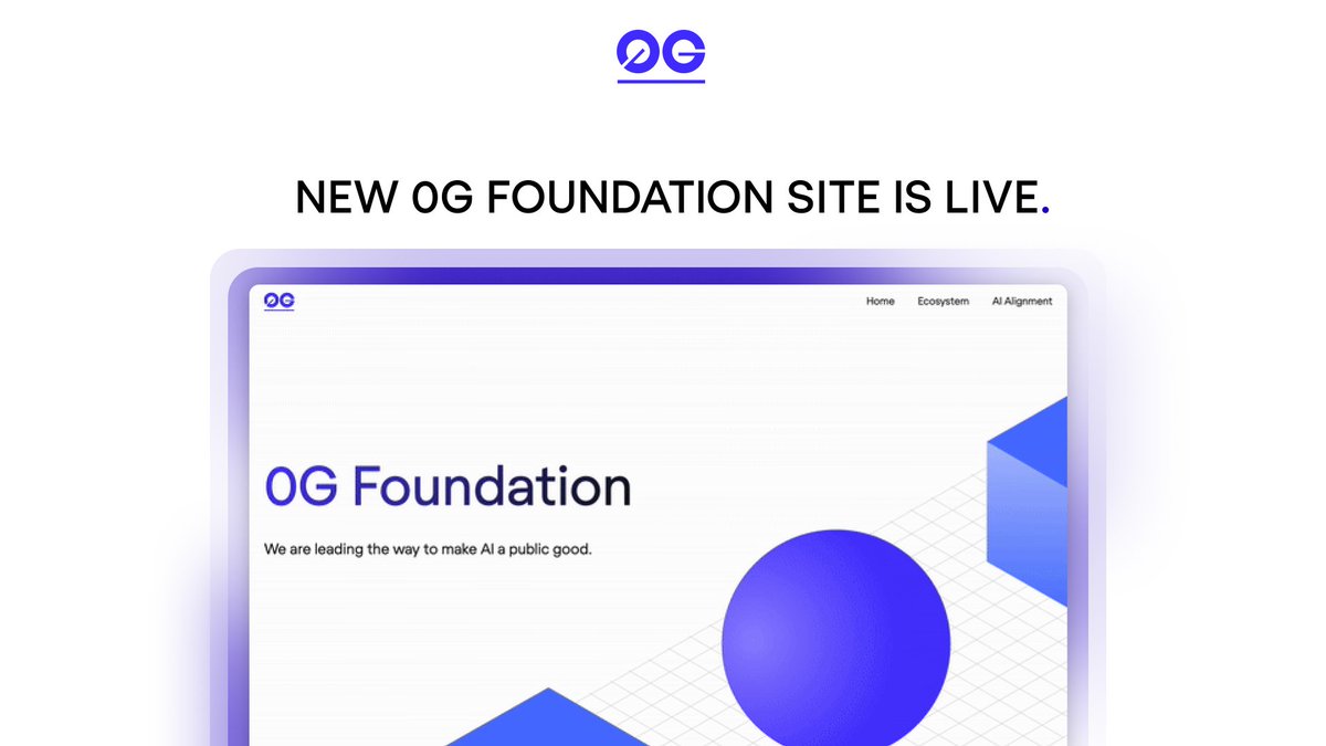 New look, same mission.

Our new design shows our mission clearly: to be the backbone of the building blocks powering the world’s largest AI L1.

The 0G Foundation website is now the homepage for making AI a public good.

Explore now: 0gfoundation.ai