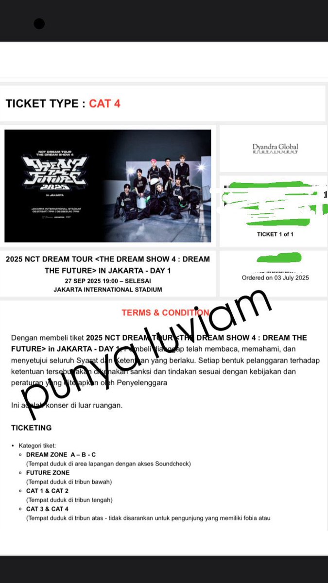 chocoppangg's tweet photo. ❗WTS TDS 4 IN JAKARTA❗

— CAT 4 DAY 1 (1 TIX)
💰 PRICE
• CAT 4  Rp. 1.800.000 (boleh nego)

✅Pakai data pribadi
✅NO SCAM
✅Di urus sampai tiket fisik

Bantu jual punya temen
Yang minat dm https://t.co/CnTdLIU9Bz