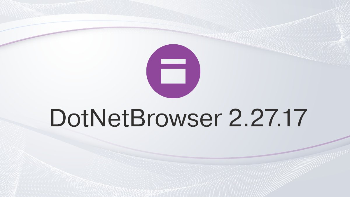 DotNetBrowser's tweet image. 🛠️ DotNetBrowser 2.27.17 is released!
In this release, we upgraded #Chromium to a newer version, which includes the latest performance improvements and security patches.
🔗 Learn more: links.teamdev.com/2-27-17
🆓 Get a free 30-day trial: bit.ly/dnfr