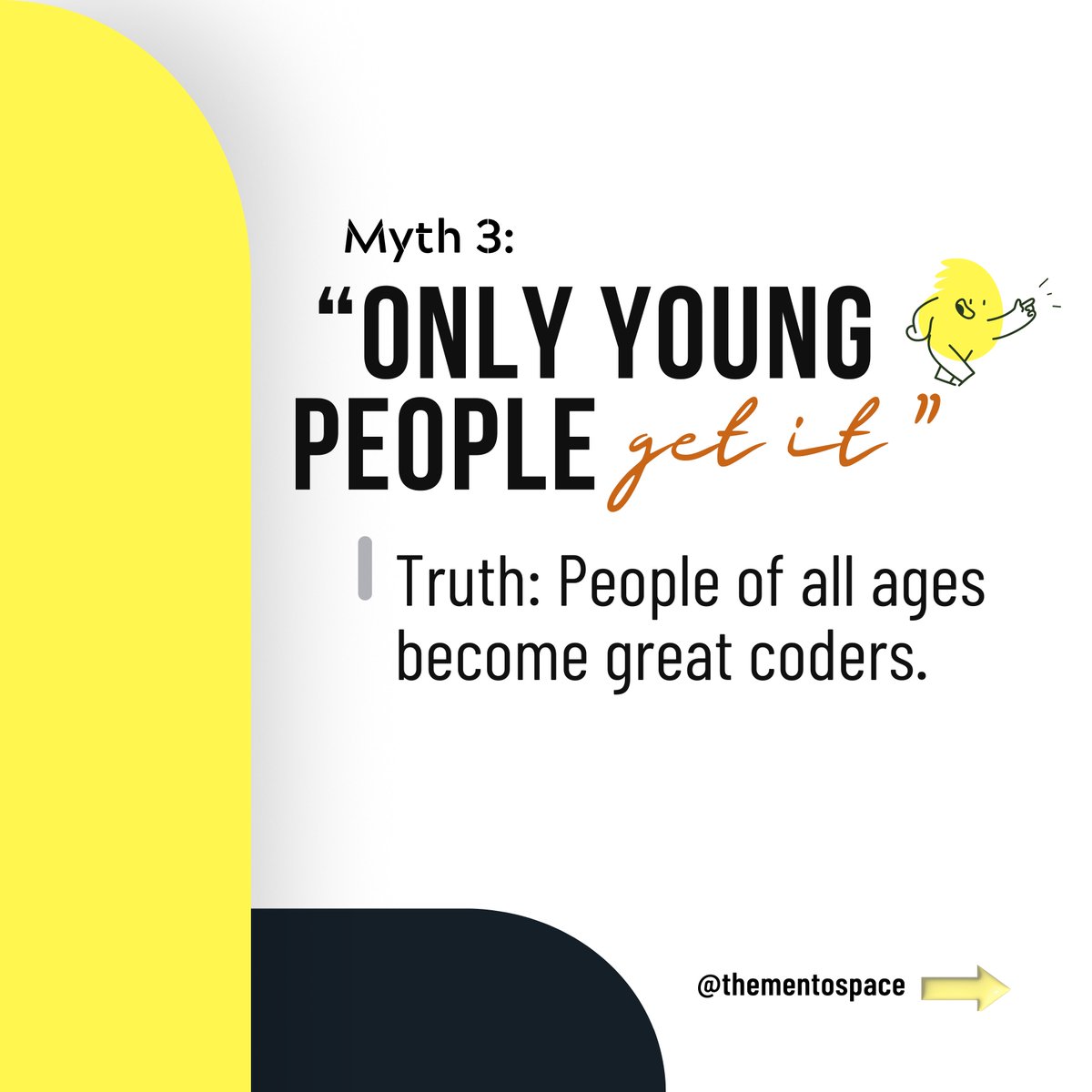 thementospace's tweet image. Don’t let these coding myths hold you back! Discover the truth and start your journey today. 🚀
#MythBusting #EdTech #PythonBeginners #programmers #learntocode #thementospace
