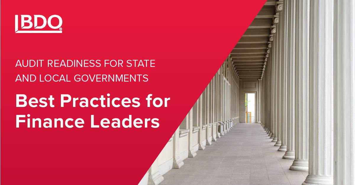 BDO_USA's tweet image. Audit readiness has emerged as a strategic imperative for state and local governments. Our new insight includes checklists and best practices to help finance leaders reduce audit findings and reinforce public trust: bdousa.com/4mjod1k
#StateAndLocal #Audit