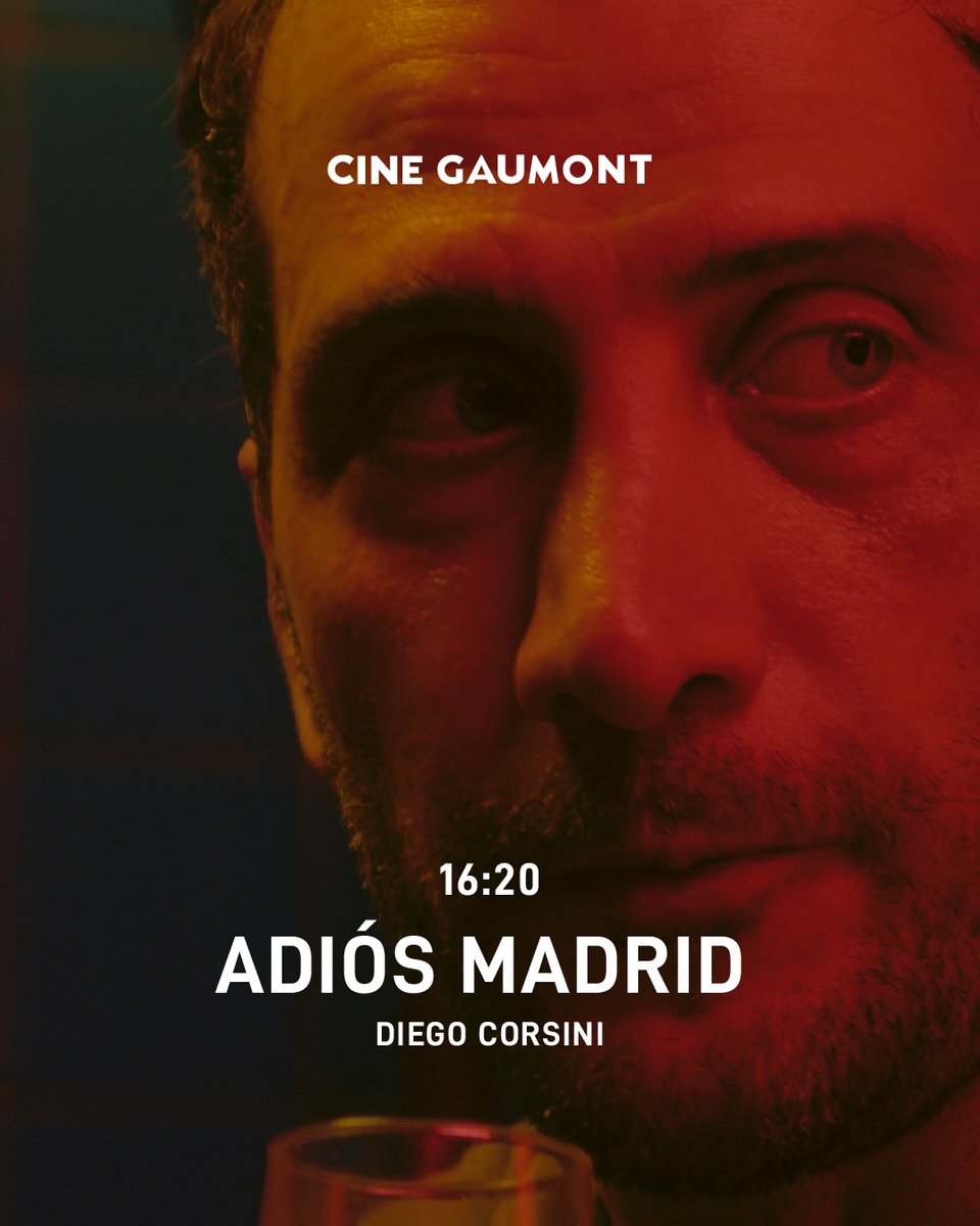 🎬 "Adiós Madrid", dirigida por @corsinidiego
  
📽️ Del jueves 18 al miércoles 24 de septiembre: 16:20
🕐 102 min (SAM 16)

👉 Entradas anticipadas en cinegaumont.ar y en la boletería del cine.

¡Nos vemos en el #cine! 🎬🍿