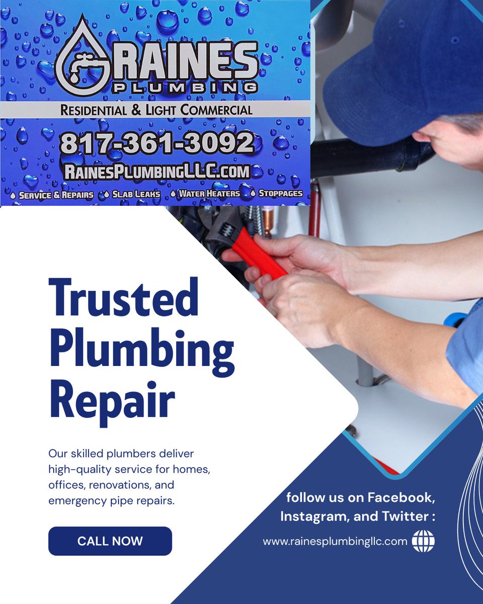 PlumbingRaines's tweet image. #dfwplumbing #Rainesplumbing