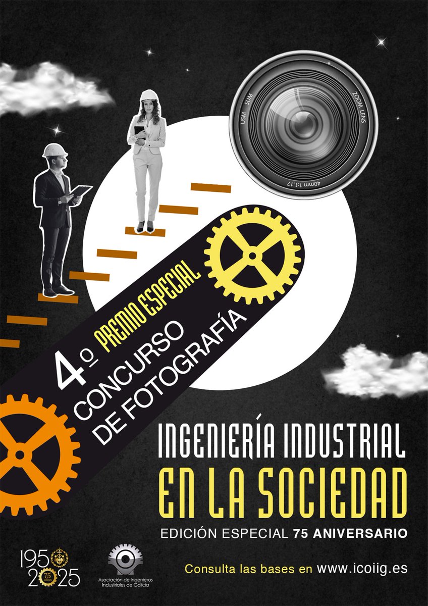 📸 La Asociación de Ingenieros Industriales de Galicia y el ICOIIG convocan la 4ª edición del concurso de #fotografía “Ingeniería Industrial en la sociedad”, celebrado por el 75 aniversario del Colegio.

📅 Hasta el 15 de octubre

Info y bases 👉 concursofotografiaaiig.es