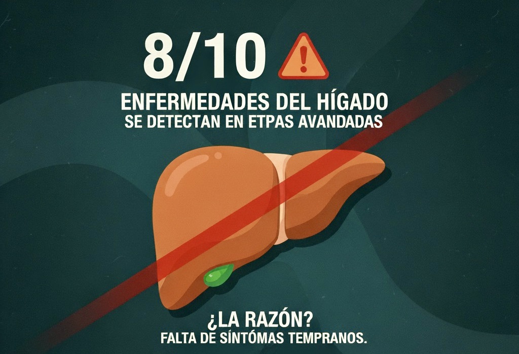 📊 DATO ALARMANTE:

8 de cada 10 enfermedades del hígado se detectan en etapas avanzadas.

¿La razón? Falta de síntomas tempranos.

Un análisis simple puede cambiar tu pronóstico 🧪

#Hepatologia #PrevencionEsSalud