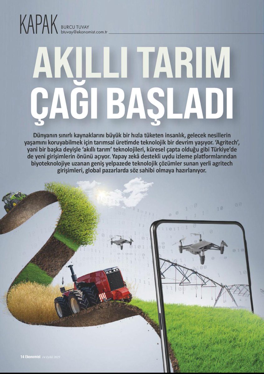 Girişim Sermayesi Fonları Derneği (<a href="/GisedTurkiye/">GİSED</a>) Başkanı ve <a href="/LetvenCapital/">Letven Capital</a>  Genel Müdürü Kamil KILIÇ ve Letven Capital’den yatırım almış üç önemli girişim #Agromini, <a href="/bridgesoft_/">Bridgesoft TR</a>  ve <a href="/Robio_Agritech/">Robio Tarım ve Gıda Teknolojileri</a>, <a href="/EkonomistDergi/">Ekonomist Dergisi</a>'nin akıllı tarım konulu kapak dosyasında yer aldı. 

Burcu