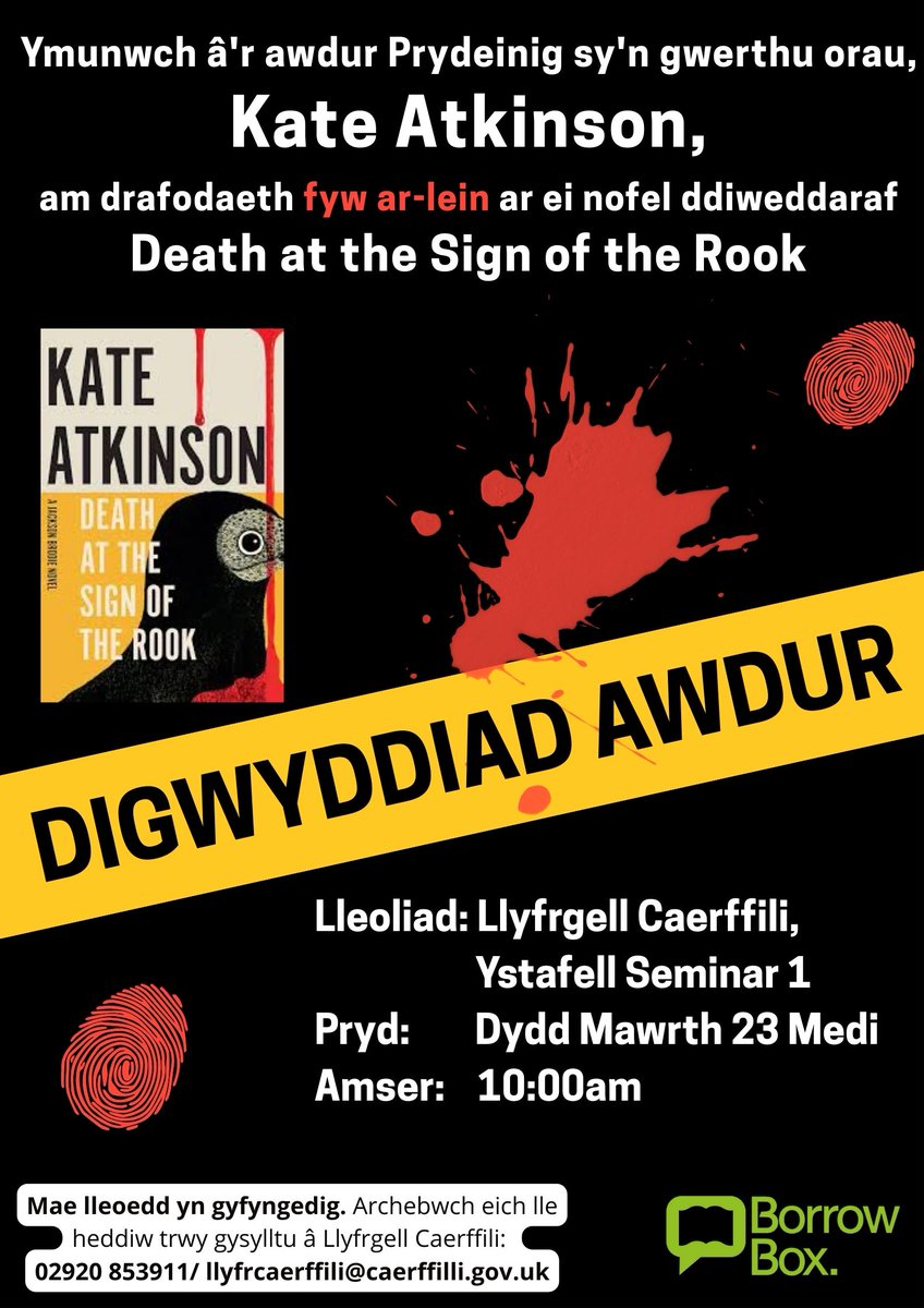 CaerphillyLib's tweet image. Wythnos nesaf, ar-lein yn Llyfrgell Caerffili!
Archebwch eich lle nawr.
✒️🔍🚔🔎🖋️
Next week, online at Caerphilly Library!
Book your place now.
📞02920 853911
📧libcaer@caerphilly.gov.uk