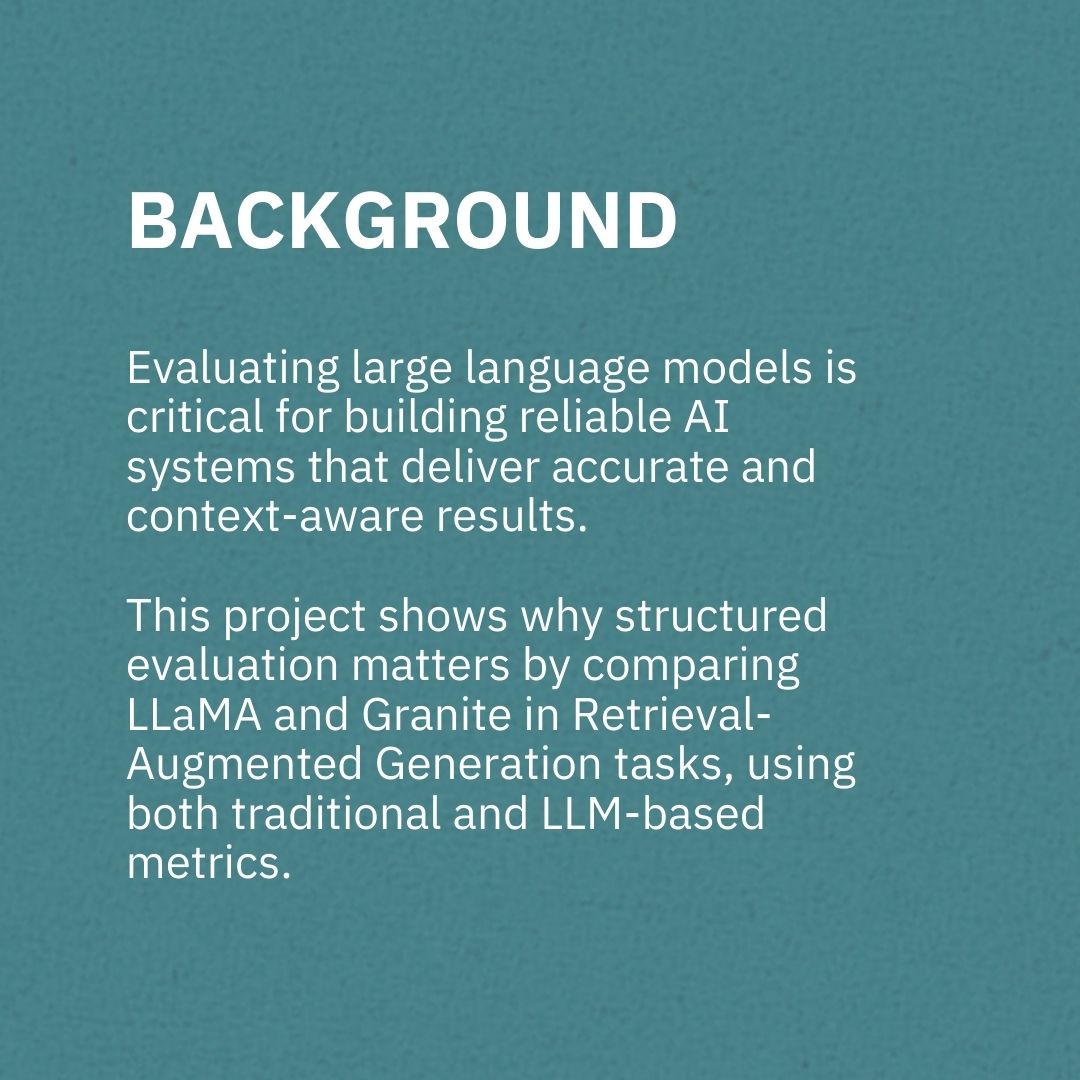 CognitiveClass's tweet image. Curious about evaluating large language models like LLaMA and Granite in real-world scenarios?

This hands-on project walks you through building a Retrieval-Augmented Generation pipeline and applying both traditional metrics (ROUGE, BERTScore) and modern LLM-based evaluation with…
