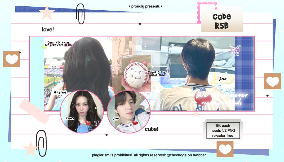 cheetogs's tweet image. help repost, thank uu 🧩💭

hello there! Acaa ada layout ready stocks Couple Bluesy Karina Jeno, layout squad Aespa foto terbaru, single giselle and winter yang udh bisa di take ke dm / tele aca iaa 🌟

free re-text &amp;amp; re-color by! aku tunggu yaaa! #zonauang