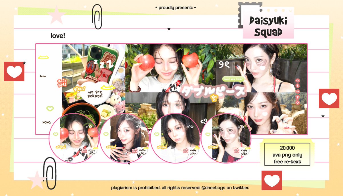 cheetogs's tweet image. help repost, thank uu 🧩💭

hello there! Acaa ada layout ready stocks Couple Bluesy Karina Jeno, layout squad Aespa foto terbaru, single giselle and winter yang udh bisa di take ke dm / tele aca iaa 🌟

free re-text &amp;amp; re-color by! aku tunggu yaaa! #zonauang