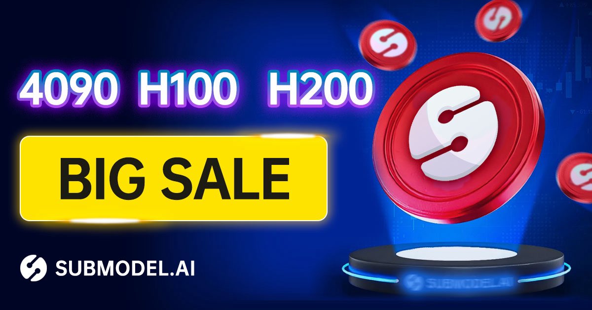 SubModelAI's tweet image. Big Sale at SubModel Rent H100 for $1.2/hr, H200 for $1.7/hr, and 4090 for just $0.16/hr. Huge discounts are live! Contact our sales manager for more savings!