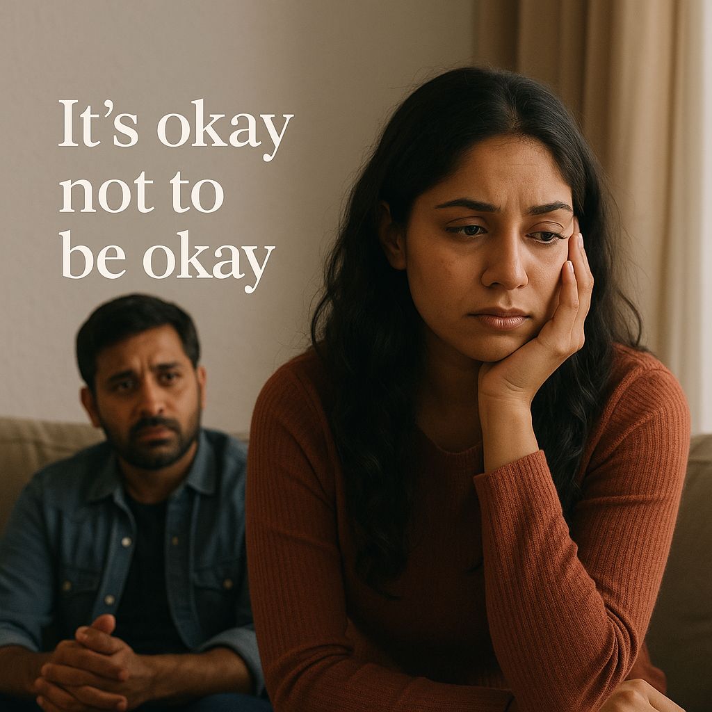 "Feeling down, NRI community? Navigate emotional waves with India Therapist. WhatsApp +1(425)442-4167. #MentalHealth #SelfCare #NRI"

Please adjust this slightly if you want to fit your selected hashtags. Remember, it needs to be within 110 characters.