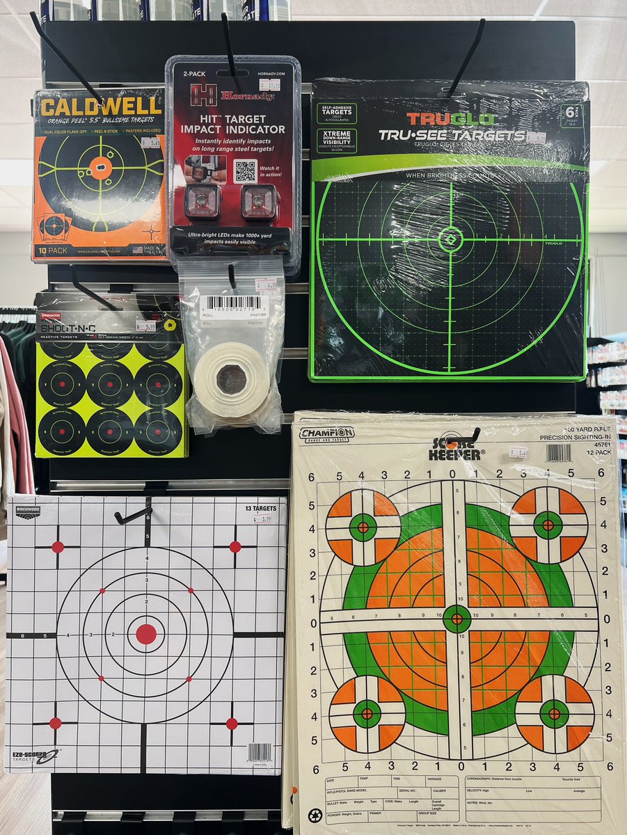OKOutdoorstores's tweet photo. Looking to do some target practice? Our Caldwell steel targets are a HIT🎯 And we’ve got so much more at OK Outdoors!

#okoutdoors #edmond #oklahoma #okc #targetpractice #target #steeltarget #rangeday #bullseye #shoplocal https://t.co/BrzWXis2SG