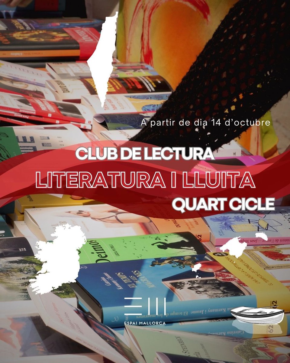 EspaiMallorca's tweet photo. 🌟 TORNA EL VOSTRE CLUB DE LECTURA PREFERIT 🌟

👓 Llegirem sobre immigració, Palestina, Irlanda i Mallorca per encetar 🗣️ converses i debats 💥. Així, un dimarts a les 20 h al mes posarem el focus allà on toca 🔍.

🫡 No us ho podeu perdre! https://t.co/5jyZIVYNPl