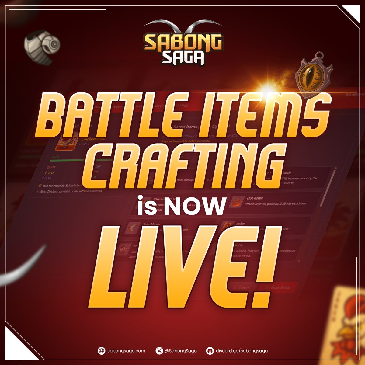 Battle Item Crafting is now LIVE! ⚔️

Your hard-earned shards can finally be put to use, forging valuable items. Each crafted piece adds more advantage for the battles to come.

Season 0 is moving fast, so prepare your arsenal now.

Which battle items are you crafting first? 👀