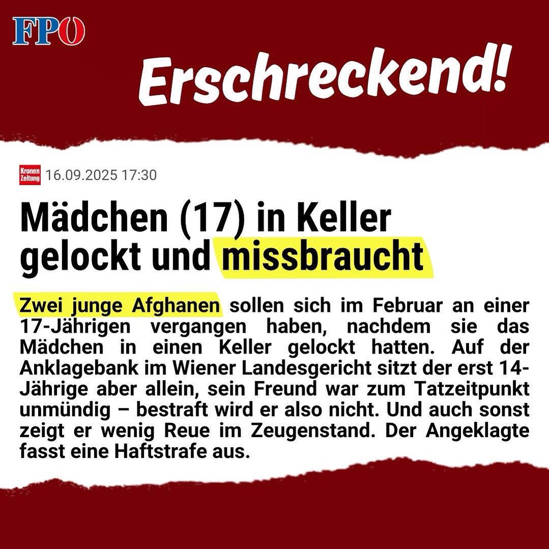Das sind die erschreckenden Früchte der von der Einheitspartei vorangetriebenen Massenzuwanderung!