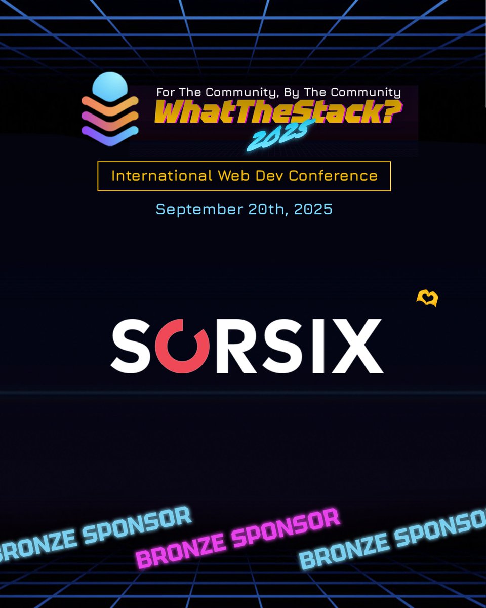 what_the_stack's tweet image. 🌍✨ Excited to welcome @sorsix_official as a Bronze Sponsor at #WhatTheStack!
🤩 Leaders in #DigitalHealth, Sorsix empowers 10M+ people across 330+ clinics with patient-centered care—spanning America, Australia, Europe & Africa.
💡 Meet them in the Expo Area 🎁
#WTS