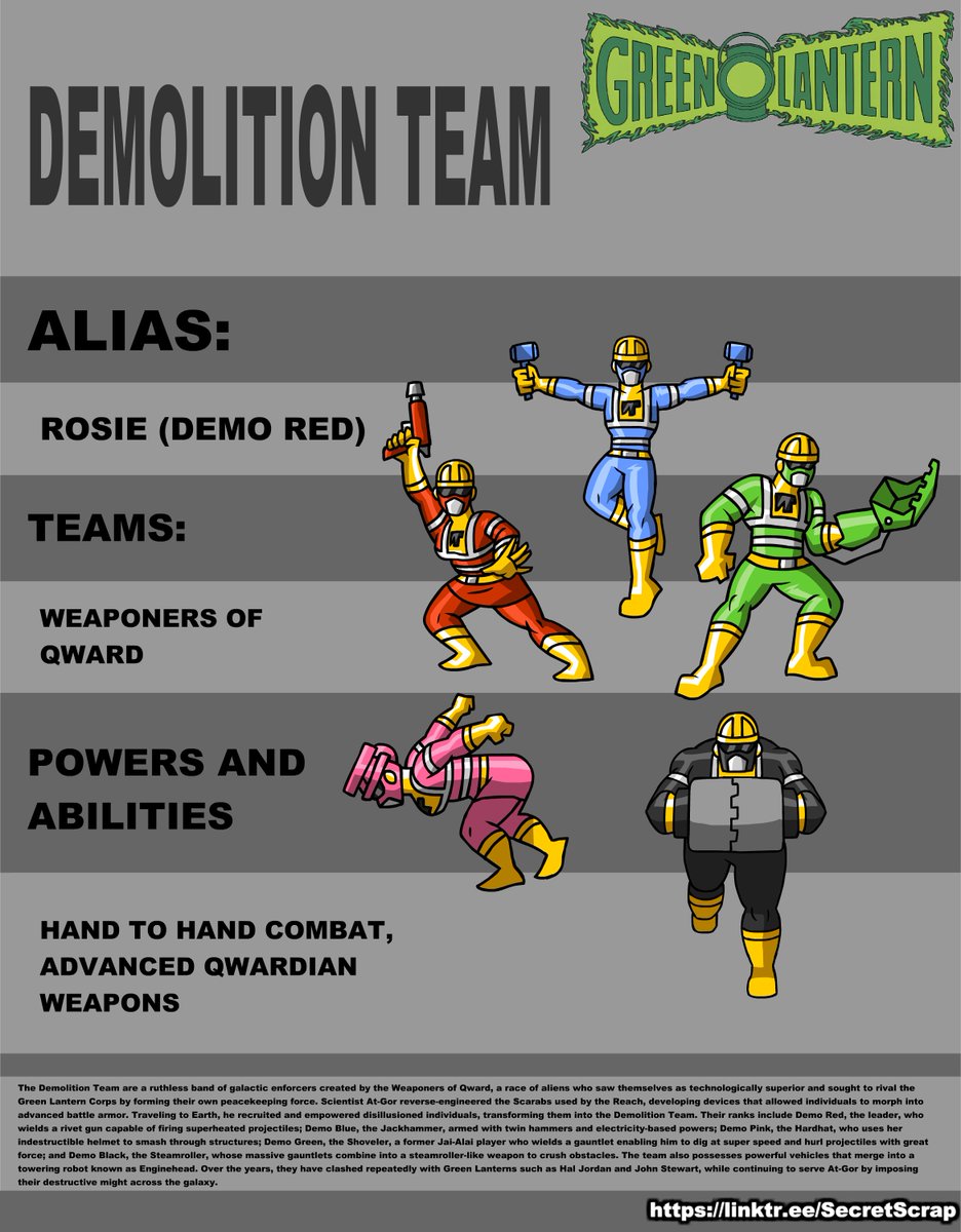 SecretScrapV2's tweet photo. Green Lanterns, Light!: Demolition Team
#DC #DCComics #DC_Comics #GreenLantern #Green_Lantern #PowerRangers #SuperSentai #Power_Rangers #Super_Sentai https://t.co/vStBwkS4RN
