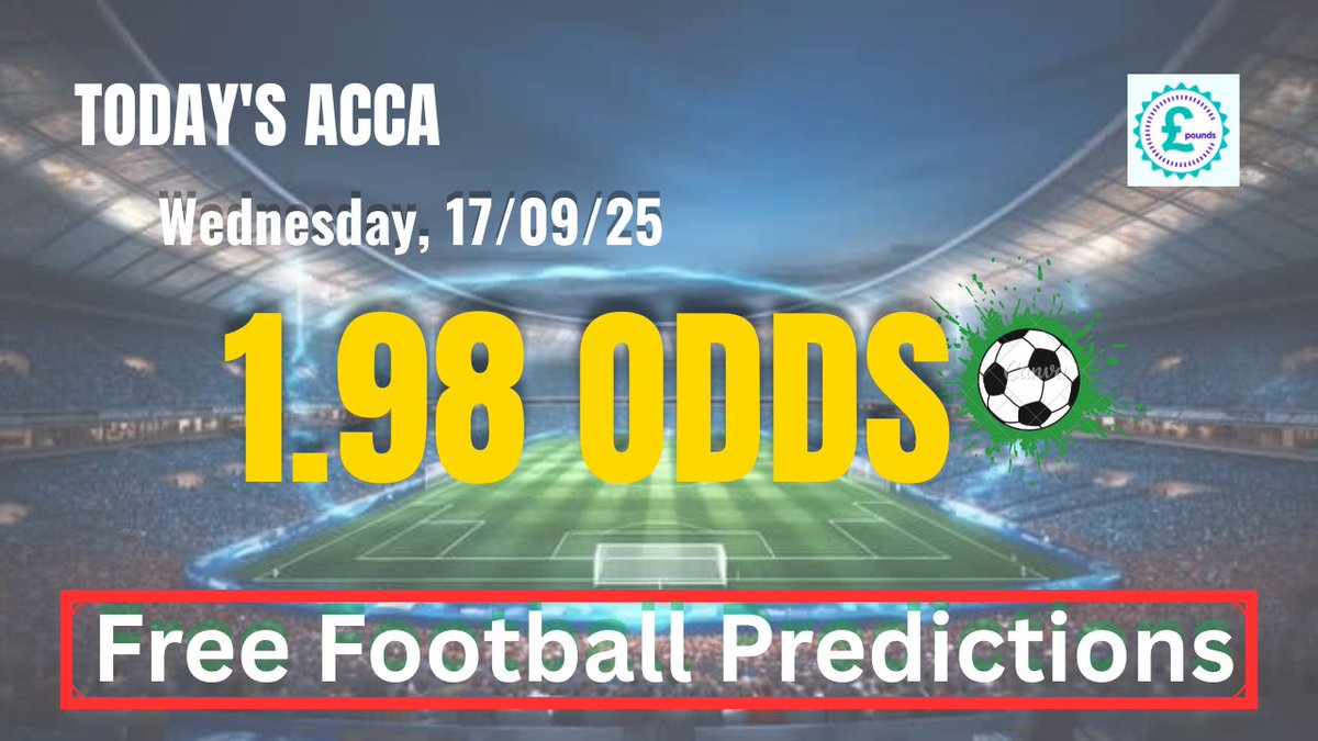 e_naira2007's tweet image. 🔥 Today’s Football Predictions 🔥
Wed, 17/09/25 – 1.98 Odds ✅ 

1️⃣ Olympiacos vs Pafos 
2️⃣ Feyenoord vs Sittard
3️⃣ PSG vs Atalanta 

💰 Let’s keep the green slips rolling 

🎥 Full breakdown 👉 youtu.be/HmE0q4t2WLk?si… 

#FootballPredictions #AccaTips #winning