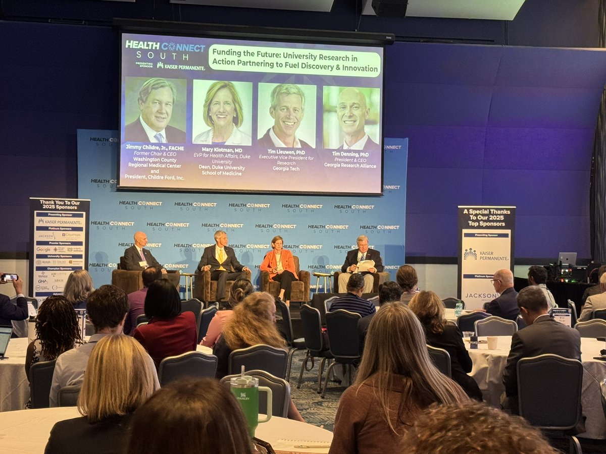 Delighted to be <a href="/HCSconnect/">Health Connect South</a>!
Fantastic panel led by Jimmy Childre this morning looking at the intersection of innovation and healthcare, and partnerships to fuel the future of care. 

“Collaboration is critical to vision, competition, and impact.”  ~Jimmy Childre 
#HCS2025
