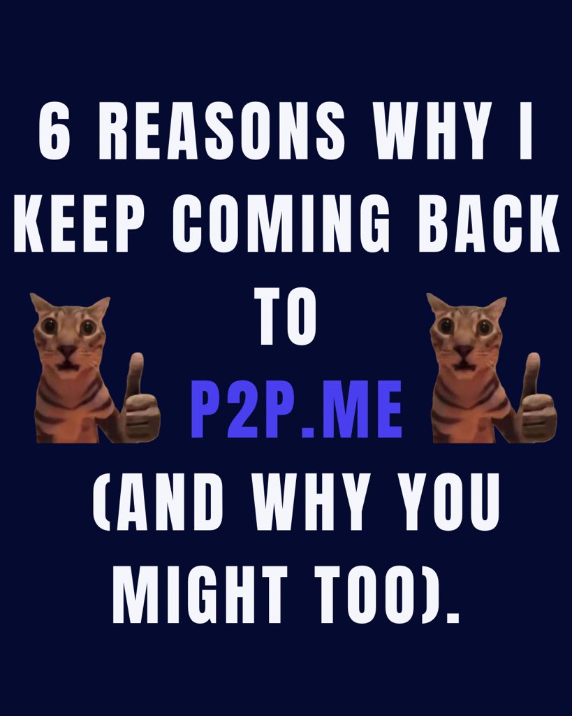 The more I use <a href="/P2Pdotme/">P2P.me</a> the more I realize it’s built different. 

Here are 6 reasons why I can’t imagine switching.