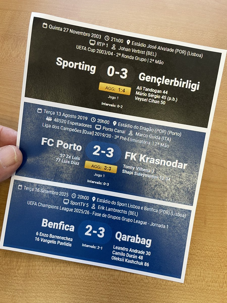 Para esta malta que tem a memória curta, cada um viveu a sua VERGONHA!
Derrotas em casa com clubes “medianos”😉