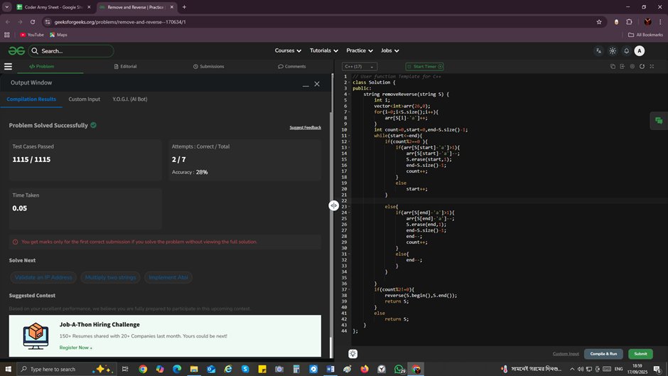 Night_fang_'s tweet image. Solving #DSA problems given by @rohit_negi9 from DSA sheet
🚀 Today&apos;s topics:
🔹Problem 1:&amp;lt;Subset sums&amp;gt;
(Using Recursion)
🔹Problem 2:&amp;lt;Remove and Reverse&amp;gt;
(Tried a different approach, finally succeeded after multiple failures)
🔹35 days #gfg streak till date
#180DaysOfCode #CPP