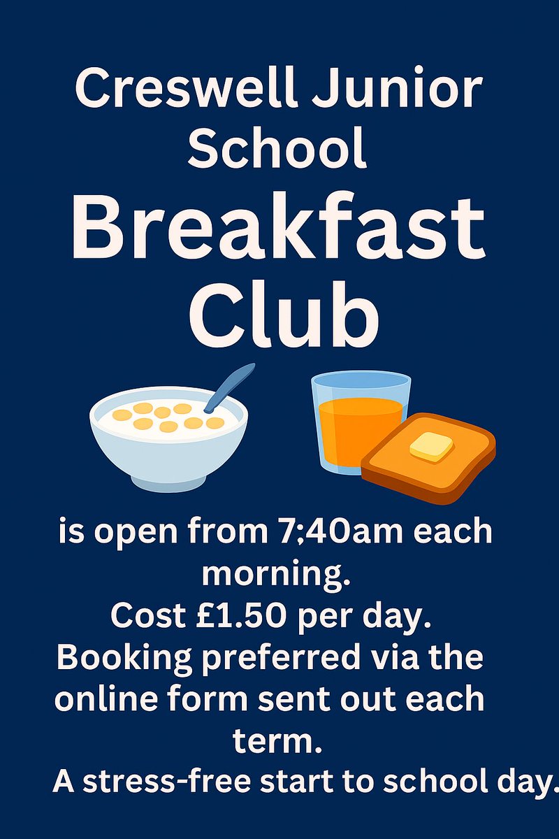 Mornings made easy! Delicious breakfast, friendly faces, and a great start to the school day – all for £1.50!