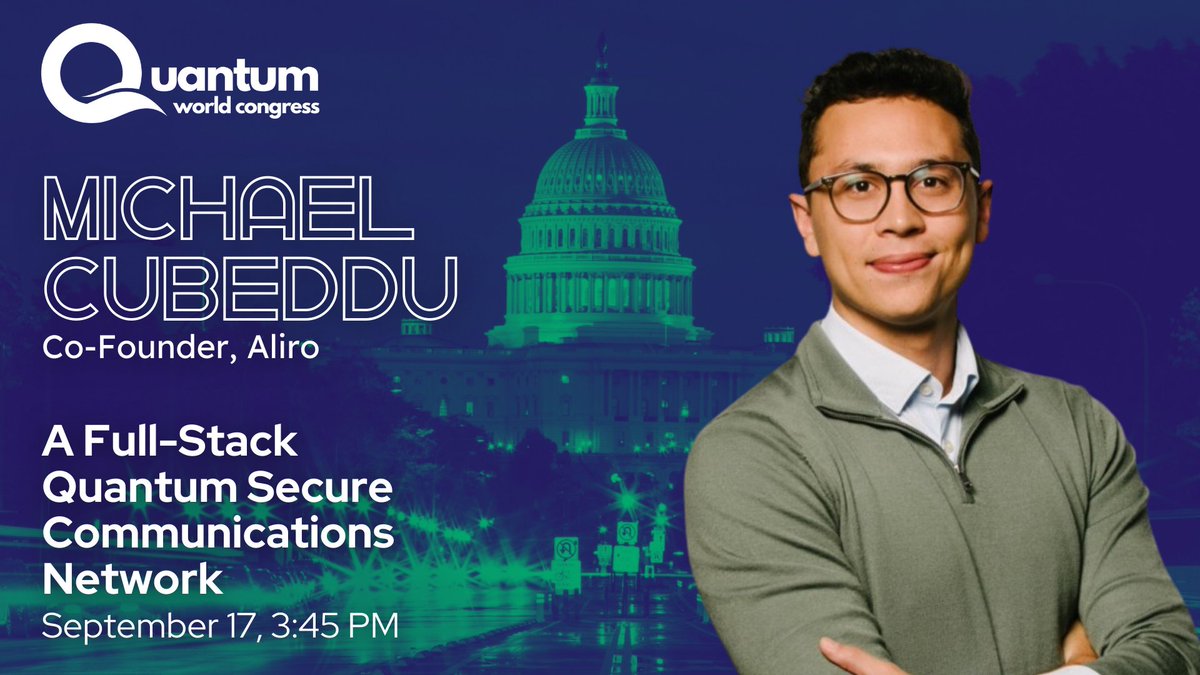 AliroQuantum's tweet image. Today's the day! Don’t miss Michael Cubeddu's session on “A Full-Stack Quantum Secure Communications Network” at 3:45 - 4:00 pm today.

In just 15 minutes, you'll learn how Aliro built a quantum network at its HQ in Boston and the software stack we used to do it!

#SecureNetworks
