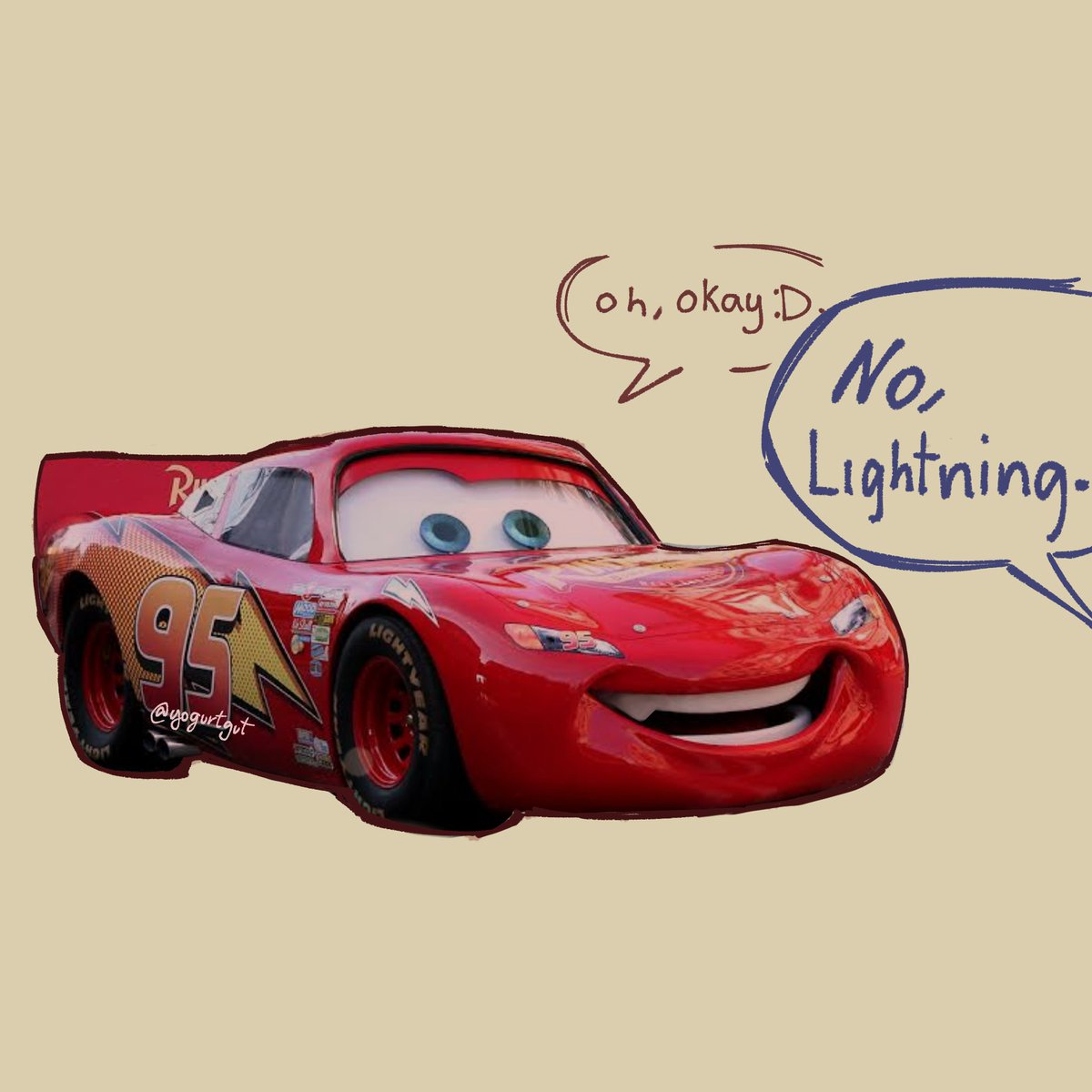 yogurtgut's tweet photo. ..I gonna revive this account. By posting my pixar cars fanart. 
go my little talking cars

#Pixar #Lightningmcqueen https://t.co/8P9YHIjAVF